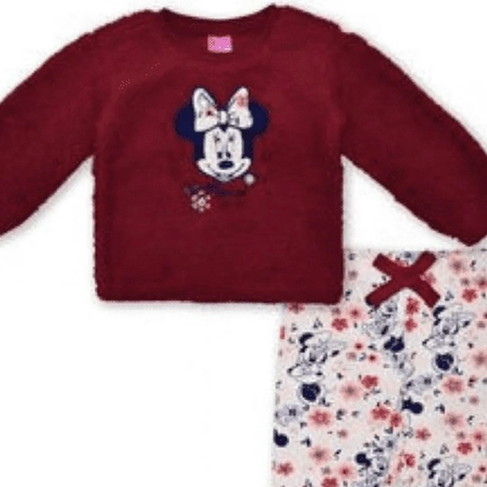 BRAND NEW Disney Minnie Mouse Baby Girl Sherpa Legging Set, Sizes 3-6M